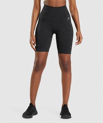 Dámské Šortky Gymshark Adapt Animal Seamless Cycling Černé | CZ 3803XYU